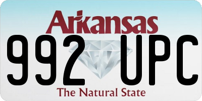 AR license plate 992UPC