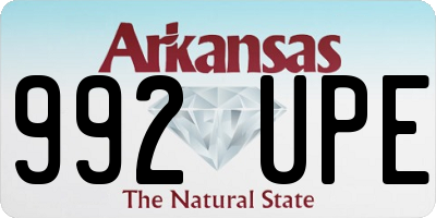 AR license plate 992UPE