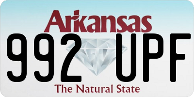 AR license plate 992UPF