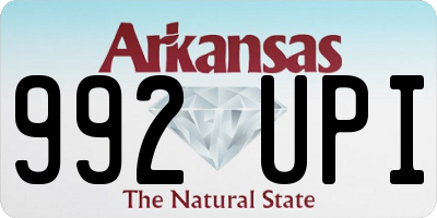 AR license plate 992UPI