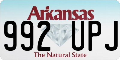AR license plate 992UPJ