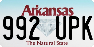 AR license plate 992UPK