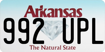 AR license plate 992UPL