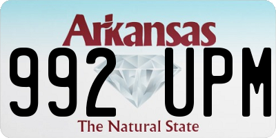 AR license plate 992UPM
