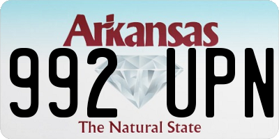 AR license plate 992UPN
