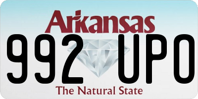 AR license plate 992UPO