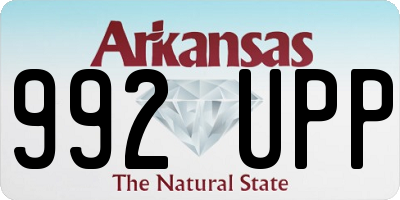 AR license plate 992UPP