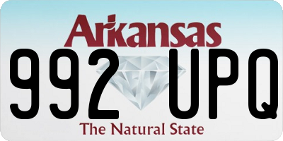 AR license plate 992UPQ