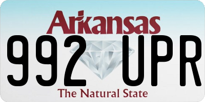 AR license plate 992UPR