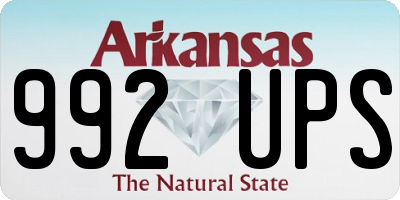 AR license plate 992UPS