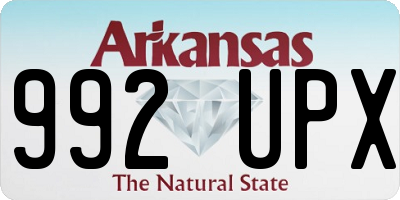 AR license plate 992UPX
