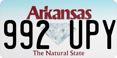 AR license plate 992UPY