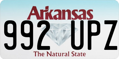 AR license plate 992UPZ