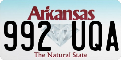 AR license plate 992UQA