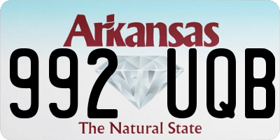 AR license plate 992UQB