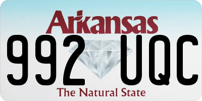 AR license plate 992UQC
