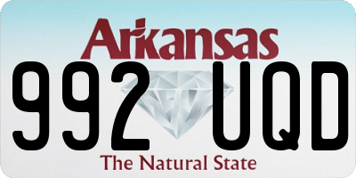 AR license plate 992UQD