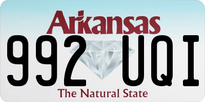 AR license plate 992UQI