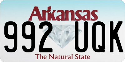 AR license plate 992UQK