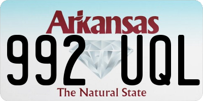 AR license plate 992UQL