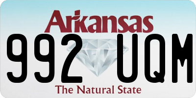AR license plate 992UQM