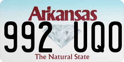 AR license plate 992UQO