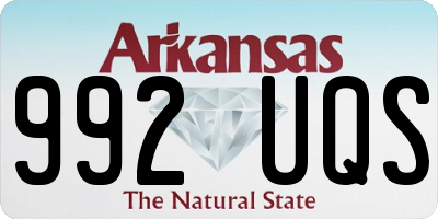 AR license plate 992UQS