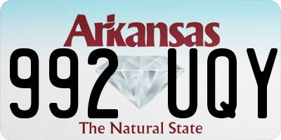 AR license plate 992UQY