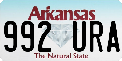AR license plate 992URA