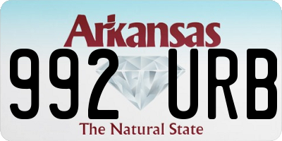 AR license plate 992URB