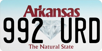 AR license plate 992URD