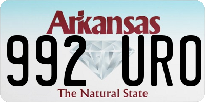 AR license plate 992URO
