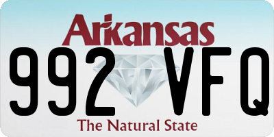 AR license plate 992VFQ