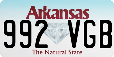 AR license plate 992VGB
