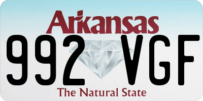 AR license plate 992VGF