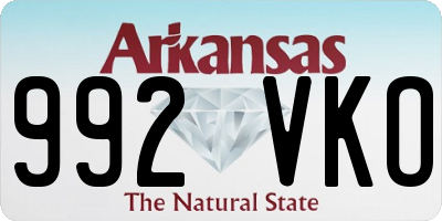 AR license plate 992VKO