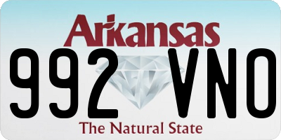 AR license plate 992VNO