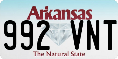 AR license plate 992VNT