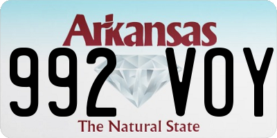 AR license plate 992VOY