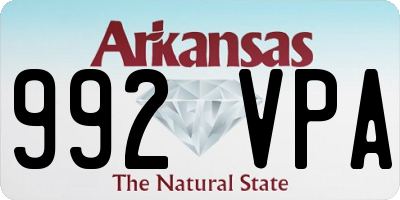 AR license plate 992VPA
