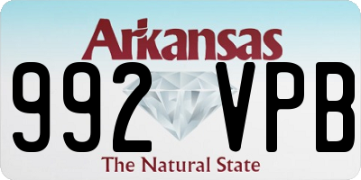 AR license plate 992VPB