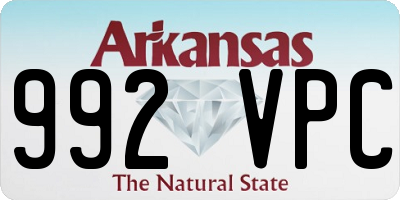 AR license plate 992VPC