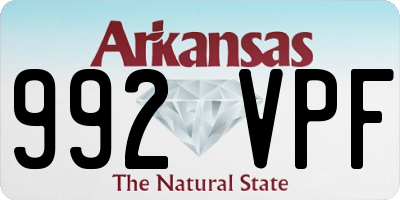 AR license plate 992VPF