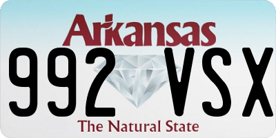 AR license plate 992VSX