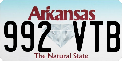 AR license plate 992VTB