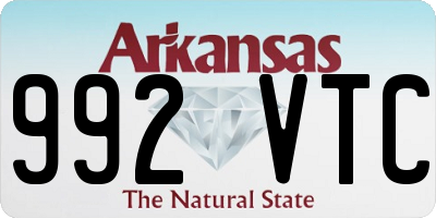 AR license plate 992VTC