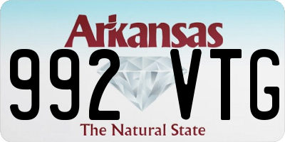 AR license plate 992VTG
