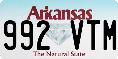 AR license plate 992VTM