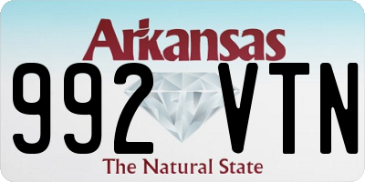 AR license plate 992VTN