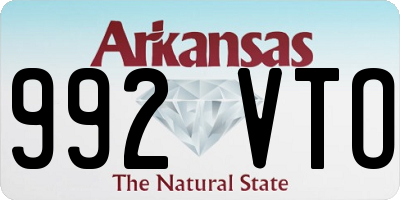 AR license plate 992VTO